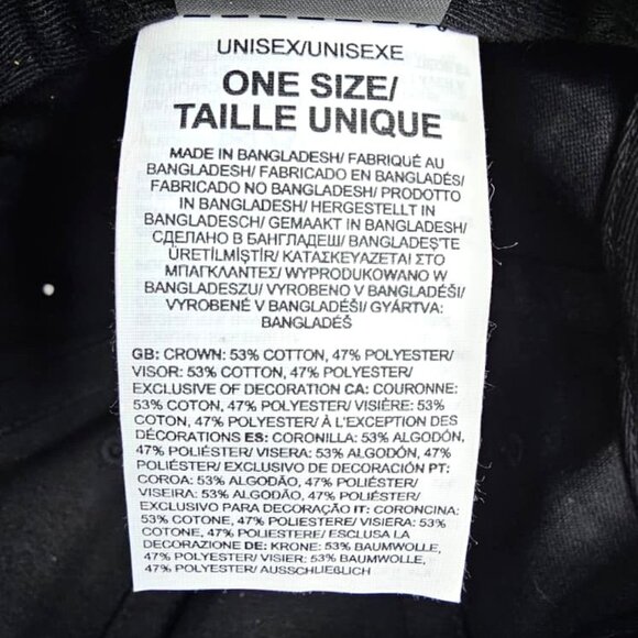 THE NORTH FACE BLACK ADJUSTABLE BASEBALL CAP HAT ONE SIZE UNISEX - Picture 4 of 4